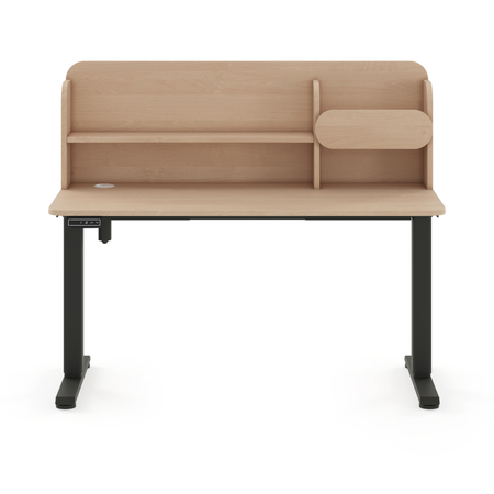 Biurko elektryczne ELISS 6 z nadstawką 120x65 cm - Brzoza / Czarne