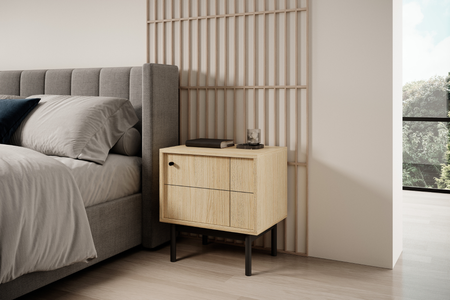 Stolik nocny SILEN 54 cm - Dąb Linea