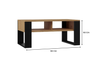 Stolik kawowy Ława MODI dwie półki - Dąb Artisan / Czarny