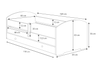 Łóżko dziecięce LUK 160x80 barierka szuflada grafika - Syrenka