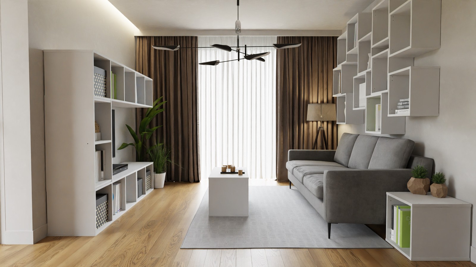 Regał modułowy MODUS biały 3x1