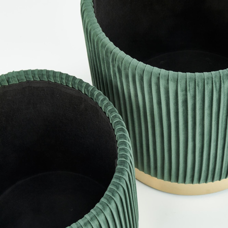 Zestaw 2 puf MARINE - Zielony