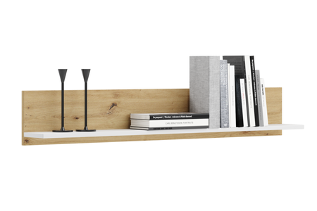 Półka SHELF ścienna wisząca 100 cm - Dąb Artisan / Biały