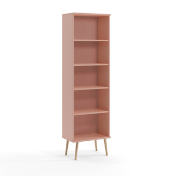 Regał MELI skandynawski 180x46 cm - kolor Róż