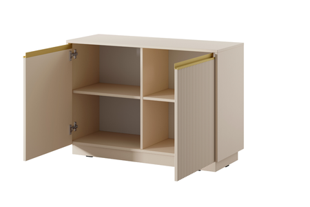 Komoda PRESTIGE 104 cm -  Beżowy / Złoty