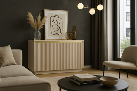 Komoda PRESTIGE 104 cm -  Beżowy / Złoty