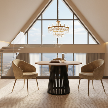 Stół okrągły VELORE 75 cm - Dąb Craft