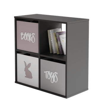 Regał  2x2 szary Loni