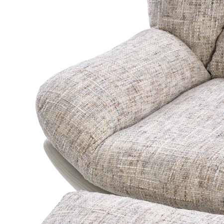 Fotel ALLERO z podnóżkiem - Beżowy