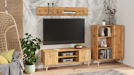 Szafka RTV Focus 135 cm dąb złoty craft