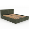 Łóżko podwójne tapicerowane VALENTINO 140x200 pojemnik na pościel - Oliwkowy
