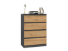 Komoda MALMO M4 Dąb artisan / antracyt