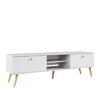 Szafka RTV MELI 170 cm skandynawska - kolor Biały