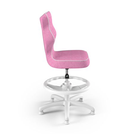 Krzesło dziecięce ergonomiczne LUMI 3 - Różowe / Noga Biała