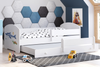 Łóżko dziecięce podwójne wysuwane LUK II 160x80 - Rekin