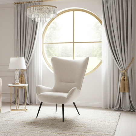 Fotel wypoczynkowy VALERIA - Piaskowy Krem