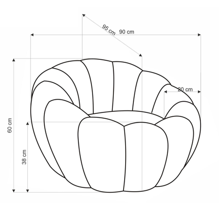Fotel wypoczynkowy SOFTY - Kremowy
