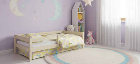 Łóżko dziecięce PRIMO 180x90 z barierką – Ekologiczne Drewno