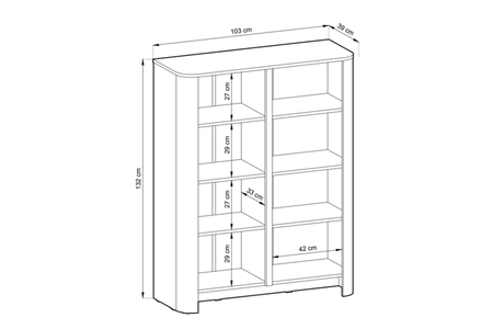 Komoda BALI 103 cm - Kaszmir 