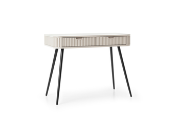 Toaletka ZOYA 103 cm fronty ryflowane, nóżki metalowe loft - Kaszmir