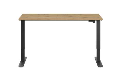 Biurko FLEXI 140 cm regulowane podnoszone elektryczne komputerowe - Dąb Artisan / Czarny