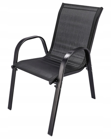 Zestaw mebli ogrodowych SANTORINI - stolik, sofa i dwa krzesła  - kolor czarny