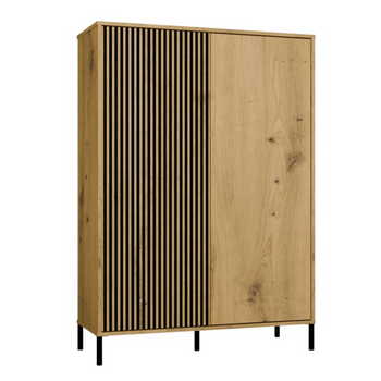 Szafa KANARI dwudrzwiowa niska z półkami - kolor Dąb artisan