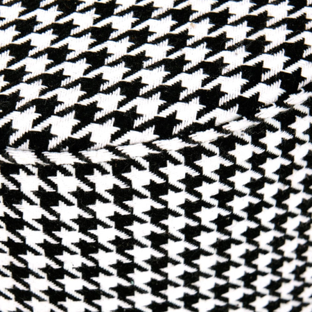 Pufa MELISA Czarno - Biała Pepitka