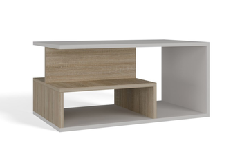 Ława RIMA Stolik kawowy - Biały / Dąb Sonoma