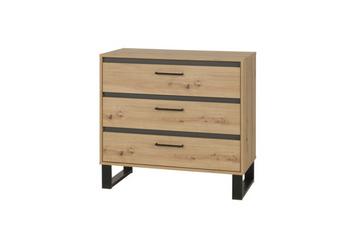 Komoda NEWI 90 cm - kolor Dąb artisan / antracyt