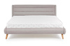 Łóżko ELANI 200x160 tapicerowane - kolor Popielaty