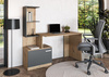 Biurko MIRO komputerowe z regałem i szafką - kolor Dąb Artisan / Antracyt