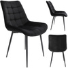 Krzesło welurowe czarne 