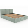 Łóżko podwójne tapicerowane VALENTINO 160x200 pojemnik na pościel - Miętowy