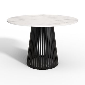 Stół okrągły VELORE 75 cm - Jasny Marmur