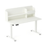 Biurko elektryczne ELISS 4 dziecięce 100x65 cm z nadstawką - Biały / Biały 