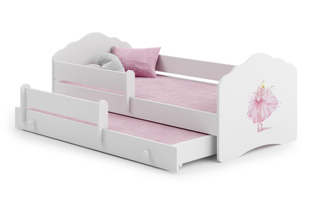 Łóżko podwójne FALA II 160x80 - Baletnica w koronie