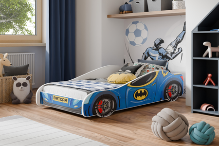 Łóżko dziecięce BATCAR 140x70 - z materacem