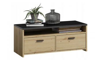 Szafka RTV MILAN 100 cm - Dąb Artisan / Czarny