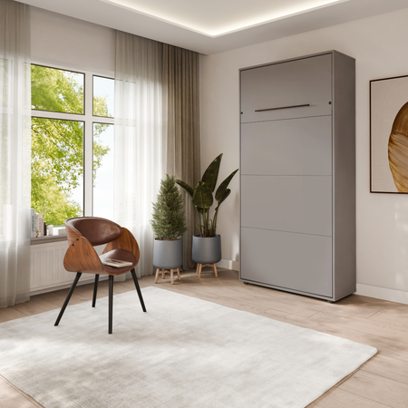 Półkotapczan pionowy rozkładany VERTO 90x200 składany w szafę - Szary