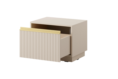 Stolik nocny PRESTIGE 54 cm - Beżowy / Złoty