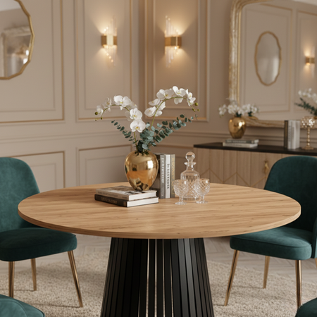  Stół okrągły VELORE - Dąb Craft