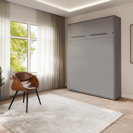 Półkotapczan pionowy rozkładany VERTO 160x200 składany w szafę - Szary