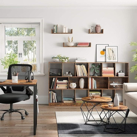 Zestaw 2 stolików kawowych RUSSELL 9 - Ciemny brąz