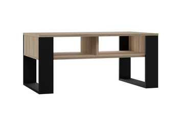 Stolik kawowy Ława MODI dwie półki - Dąb Sonoma / Czarny