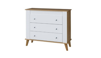 Komoda SANI 104 cm - kolor Dąb grand / biały połysk