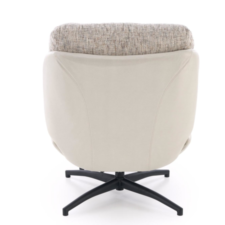 Fotel ALLERO z podnóżkiem - Beżowy