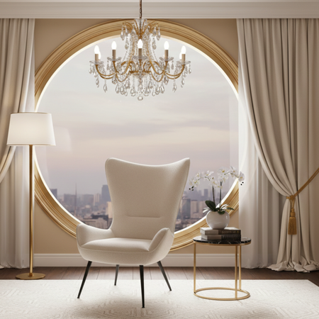 Fotel wypoczynkowy VALERIA - Piaskowy Krem