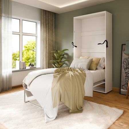 Półkotapczan pionowy rozkładany VERTO 90x200 składany w szafę - Biały