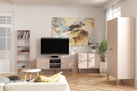 Regał MELI skandynawski 180x46 cm - kolor Macchiato